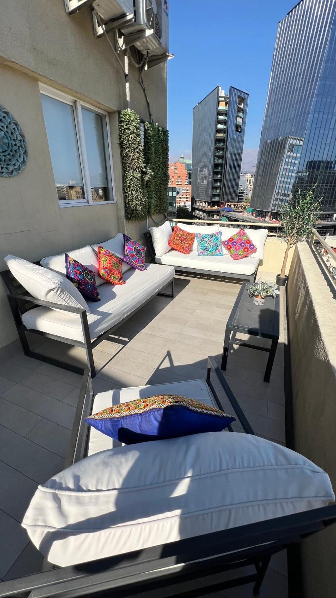 Apartament Condo Amueblado, Encomenderos 200 El Golf, Las Condes Santiago Con Vista Al Costanera Center מראה חיצוני תמונה
